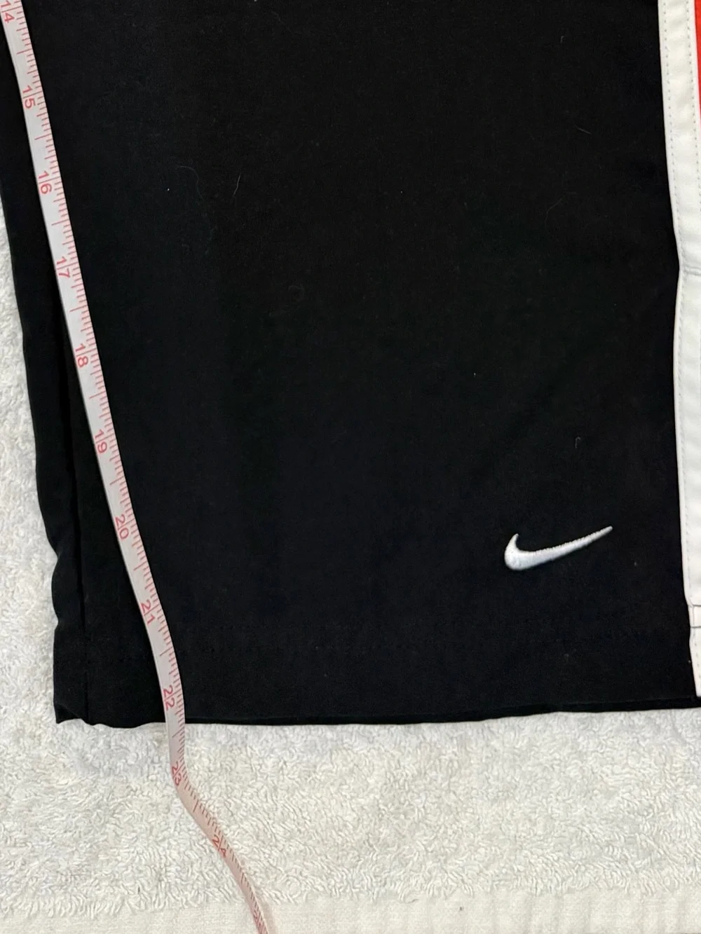 VTG Y2K Nike Cropped Track Pants Side Stripe Wide Leg Swoosh 294617 Retro Active